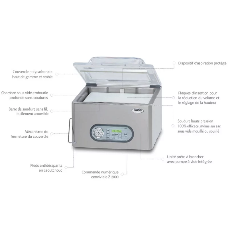 Machine Sous Vide Professionnelle Cloche Boss Max 42 Pour 