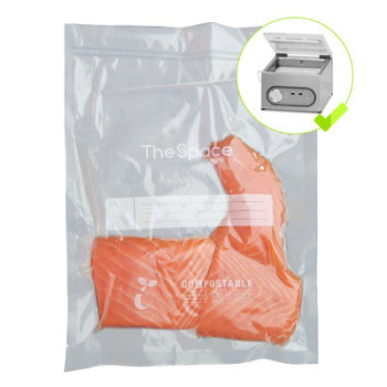 Sac sous vide bio dégradable lisse